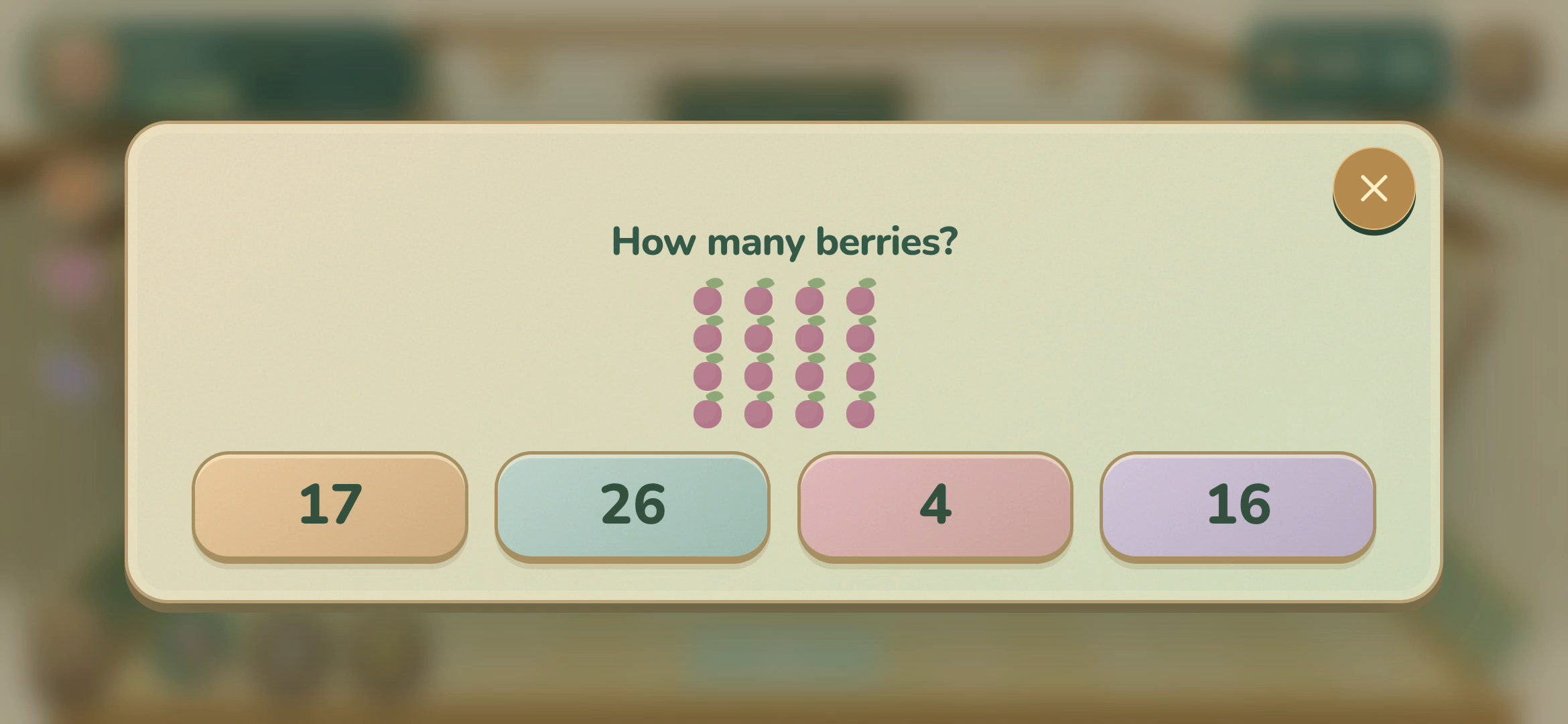 Counting berries activity